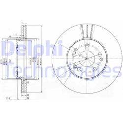 stabdžių diskas (1vnt)
                                DELPHI                                                BG2345, Nenuro