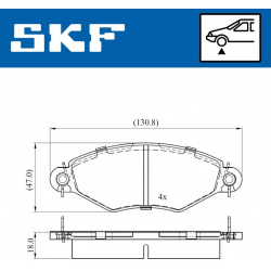 stabdžių trinkelių rinkinys, diskinis stabdys
SKF