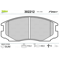 stabdžių trinkelių rinkinys, diskinis stabdys ESSENTIAL
                                VALEO                             