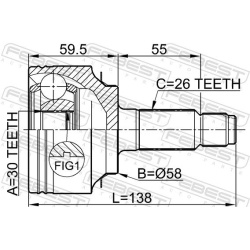 pusašio šarnyras
                                FEBEST                                0310-FD, Nenurodytas gamintojas, 031