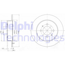 stabdžių diskas (1vnt)
                                DELPHI                                BG3125, Nenurodytas gamintojas