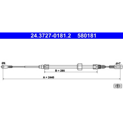 trosas, stovėjimo stabdys
                                ATE                                24.3727-0181.2, ATE, 243727-018