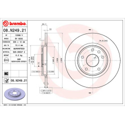 stabdžių diskas (1vnt) PRIME LINE - UV Coated
                                BREMBO                                       