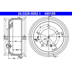 stabdžių būgnas
                                ATE                                                24022800021, ATE, 24022