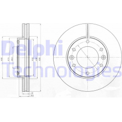 stabdžių diskas (1vnt)
                                DELPHI                                                BG4296, Nenuro
