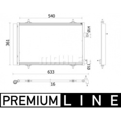 kondensatorius, oro kondicionierius BEHR *** PREMIUM LINE ***
                                MAHLE                          