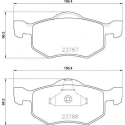 stabdžių trinkelių rinkinys, diskinis stabdys PRIME LINE
                                BREMBO                           