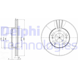 stabdžių diskas (1vnt)
                                DELPHI                                                BG2682, Nenuro