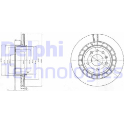 stabdžių diskas (1vnt)
                                DELPHI                                                BG4046, Nenuro