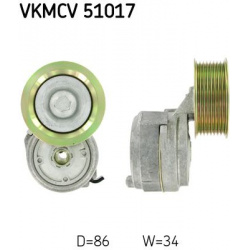 diržo įtempiklis, V formos rumbuotas diržas
                                SKF                                VKMCV51017,