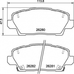 stabdžių trinkelių rinkinys, diskinis stabdys PRIME LINE
                                BREMBO                           