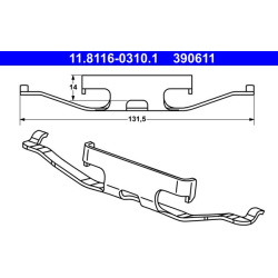 spyruoklė, stabdžių apkaba
                                ATE                                                11.8116-0310