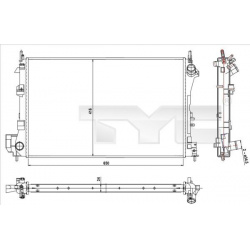 radiatorius, variklio aušinimas
                                TYC                                725-0010-R, Nenurodytas g