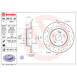 stabdžių diskas (1vnt) XTRA LINE - Xtra
                                BREMBO                                             