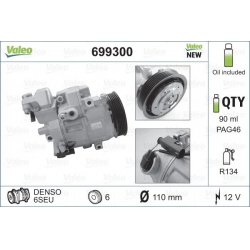 kompresorius, oro kondicionierius VALEO CORE-FLEX
699300, VALEO, 699300, auto