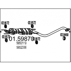vidurinis duslintuvas
                                MTS                                01.59870, Nenurodytas gamintojas, 01
