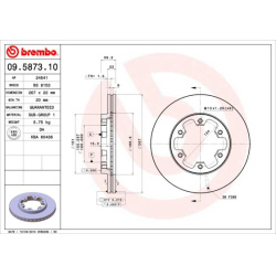 Stabdžių diskas PRIME LINE
BREMBO 09.5873.10