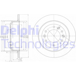 stabdžių diskas (1vnt)
                                DELPHI                                BG4138, Nenurodytas gamintojas