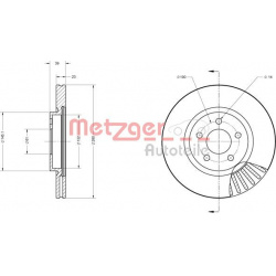 stabdžių diskas (1vnt)
                                METZGER                                                6110709, Nenu