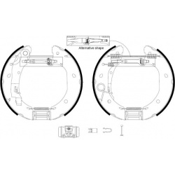 stabdžių trinkelių komplektas Shoe Kit Pro
                                TEXTAR                                84060900,