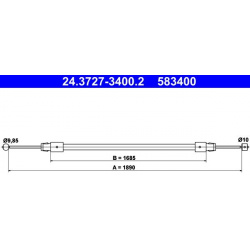 trosas, stovėjimo stabdys
                                ATE                                                24.3727-3400.2,