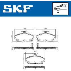 stabdžių trinkelių rinkinys, diskinis stabdys
                                SKF                                VKBP80577