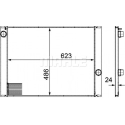 radiatorius, variklio aušinimas BEHR *** PREMIUM LINE ***
                                MAHLE                             