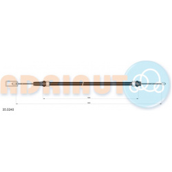 trosas, stovėjimo stabdys
                                ADRIAUTO                                                35.0240, A