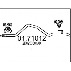 išleidimo kolektorius
                                MTS                                                01.71012, Nenurodyt