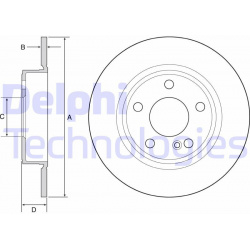 stabdžių diskas (1vnt)
                                DELPHI                                                BG4555C, Nenur