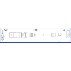 uždegimo laido komplektas Hueco
                                HÜCO                                134791, HÜCO, 134791, 