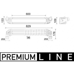 tarpinis suslėgto oro aušintuvas, kompresorius BEHR *** PREMIUM LINE ***
MAHLE