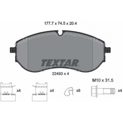 stabdžių trinkelių rinkinys, diskinis stabdys Q+
                                TEXTAR                                   