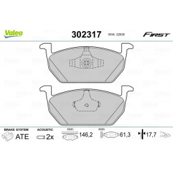 stabdžių trinkelių rinkinys, diskinis stabdys ESSENTIAL
                                VALEO                             