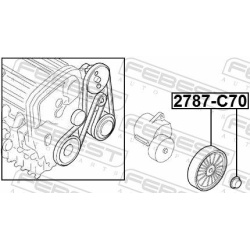 įtempiklio skriemulys, V formos rumbuotas diržas
                                FEBEST                                2787