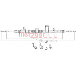 trosas, stovėjimo stabdys
                                METZGER                                                17.2301, Ne
