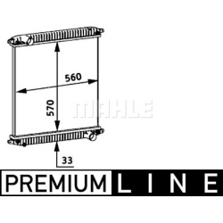 radiatorius, variklio aušinimas BEHR *** PREMIUM LINE ***
                                MAHLE                             