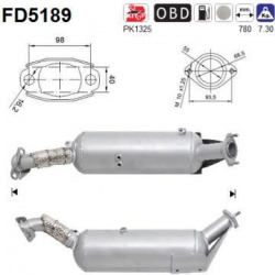 suodžių / kietųjų dalelių filtras, išmetimo sistema
FD5189, AS, FD5189,
