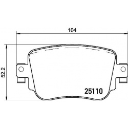 stabdžių trinkelių rinkinys, diskinis stabdys XTRA LINE
                                BREMBO                            