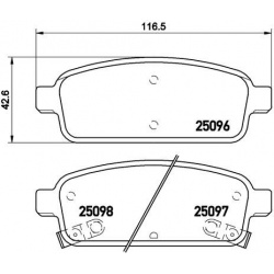 stabdžių trinkelių rinkinys, diskinis stabdys XTRA LINE
                                BREMBO                            