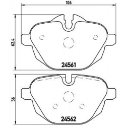 Stabdžių trinkelių rinkinys, diskinis stabdys XTRA LINE
                                BREMBO                            