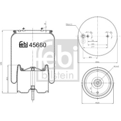 pneumatinė oro pagalvė
                                FEBI BILSTEIN                                                45660, 