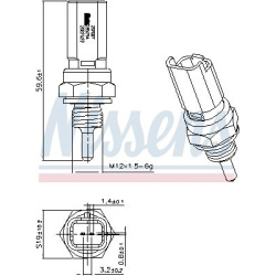 siuntimo blokas, aušinimo skysčio temperatūra ** FIRST FIT **
                                NISSENS                     