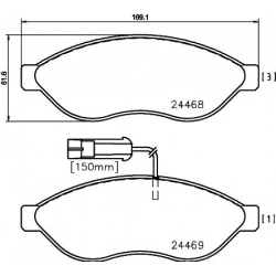 stabdžių trinkelių rinkinys, diskinis stabdys
                                MINTEX                                      