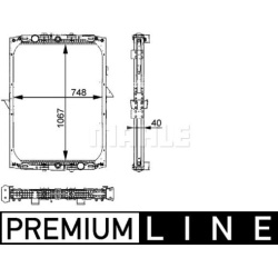 radiatorius, variklio aušinimas BEHR *** PREMIUM LINE ***
                                MAHLE                             