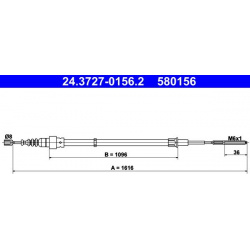 trosas, stovėjimo stabdys
                                ATE                                                24.3727-0156.2,