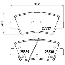 Stabdžių trinkelių rinkinys, diskinis stabdys XTRA LINE
                                BREMBO                            