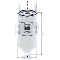 kuro filtras
                                MANN-FILTER                                PL150, MANN-FILTER, PL150, auto detal