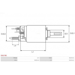 solenoidinis jungiklis, starteris AS
AS-PL SS0178S, AS-PL, SS0