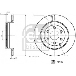 stabdžių diskas (1vnt)
                                FEBI BILSTEIN                                178650, FEBI BILSTEIN, 